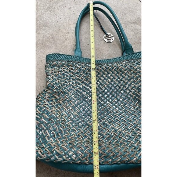 Vintage Style & Co. Sling Woven Blue Large Shoulder Bag Tote Women’s Purse - Picture 4 of 16